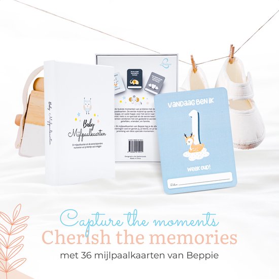 Baby Mijlpaalkaarten - 36 Milestone Cards Eerste Jaar - Babyshower Cadeau - Kraamcadeau Jongen Meisje van Merkloos — afbeelding 4