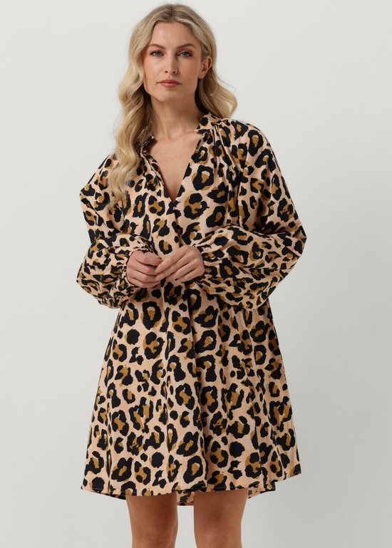 Notre-V Nv-dayo Mini Dress Jurken Dames - Rok - Jurk - Leopard - Maat L