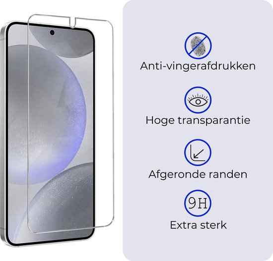 Protecteur d'écran adapté pour Samsung Galaxy S24 Protecteur d'écran en Glas Tempered Glass - Protecteur d'écran adapté pour Samsung Galaxy S24 Protecteur d'écran - 2 PACK