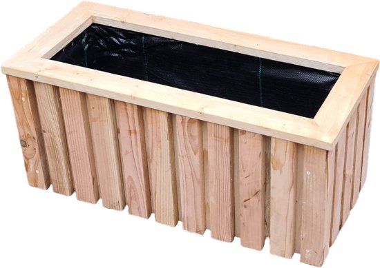 Outsunny verhoogd bed, 4-delige plantenbak met afwateringsgaten, plantenkast in rotan-look, PP, bruin, 40 x 40 x 44 cm
