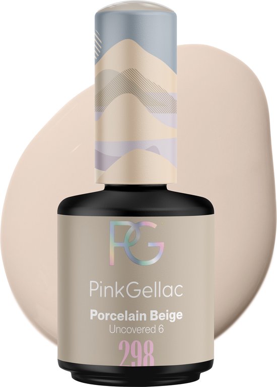 Pink Gellac 298 Porcelain Beige Gel Lak 15ml - Beige Gellak Nagellak - Gelnagels Producten - Glanzende Gel Nails