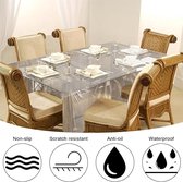 nappe transparente - nappe de haute qualité facile d'entretien et lavable 213 x 137 cm