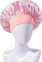 Satijnen slaapmuts voor sterker haar - roze - bonnet/satijn/zijdenmuts/krullen/stijl haar/bescherming