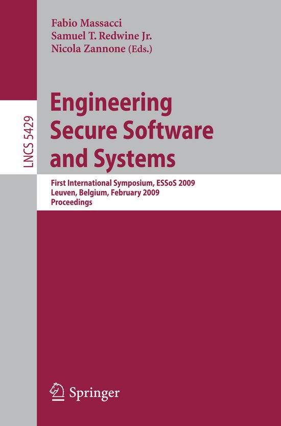 Lecture Notes in Computer Science5429- Engineering Secure So ... - cover