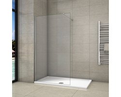 Inloopdouche 30x200cm+N Vorm: 90cm Stabilisatiestang,8mm nano-veiligheidsglas