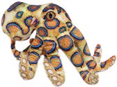 Pia Soft Toys Knuffeldier Inktvis/octopus - zachte pluche stof - premium kwaliteit knuffels - geel - 30 cm - Inktvis/octopusen