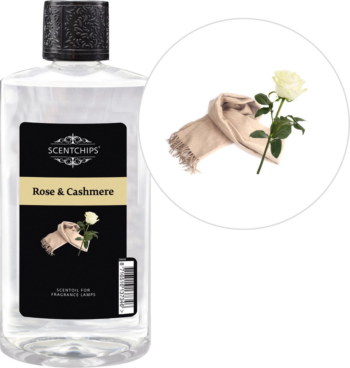 Goedkoopste Scentchips® Roos & Kasjmier - Geurolie Voor Oliebrander - Parfum Olie - Geurolie Voor Lampenolie - Geurlamp Olie - 475ml