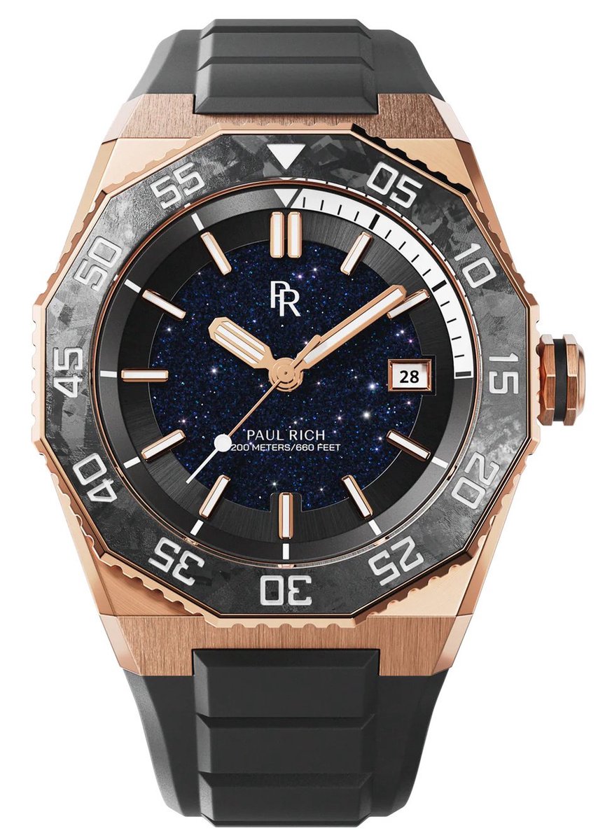 Paul Rich Aquacarbon Pro Sunset Gold DIV05-A horloge