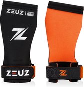 ZEUZ Scorpion Fingerless Grips voor Fitness, CrossFit, Turnen & Gymnastics – Sport Handschoenen – Oranje & Zwart – Scorpion - Maat L