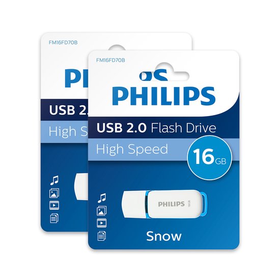 Philips Oceanled Philips 16GB USB Stick - Ocean Blue Snow Edition - USB-A 2.0 - LED ...
