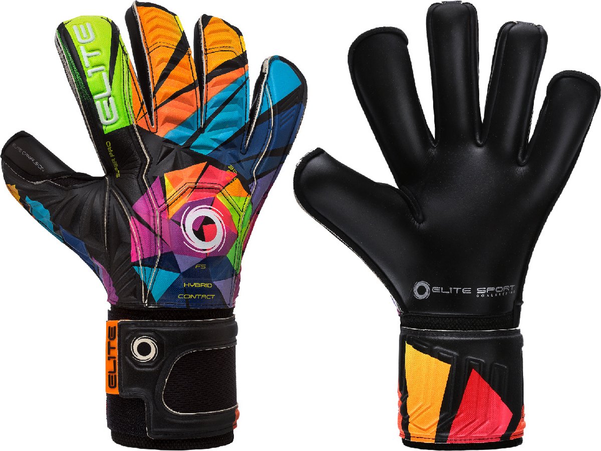 Elite Sport Camaleon Keepershandschoenen - Zwart / Multicolor | Maat: 8