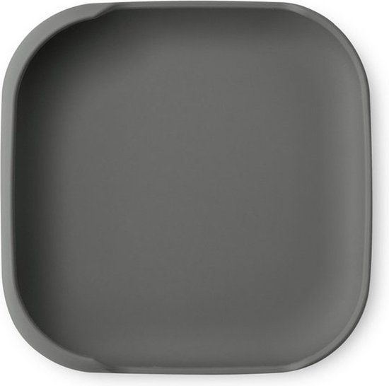 Baby bord siliconen met zuignap - grijs - kraamcadeau van Eco Monkey — afbeelding 3
