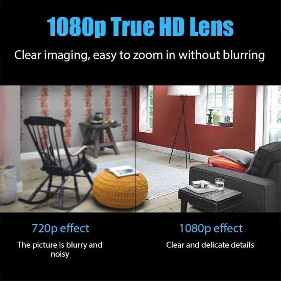 Camera - Mini Camera - Babyfoon Beveiliging Bewakingscamera - 1080P HD - Nachtzicht Camcorder - Videorecorder — afbeelding 4