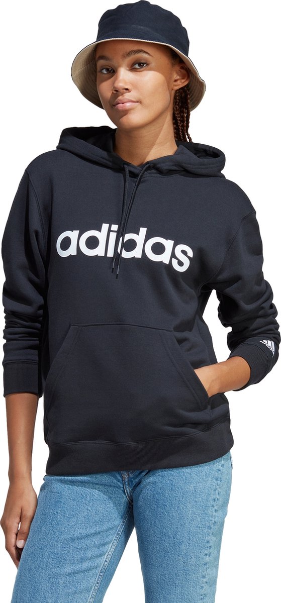 adidas Sportswear Essentials Linear Hoodie Dames Zwart