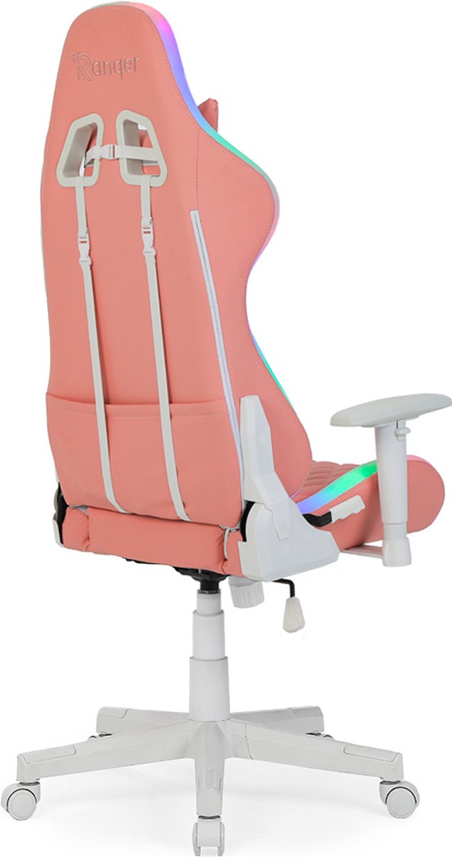 Ranqer Halo gamestoel RGB / LED roze - afbeelding 3