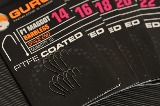 Guru F1 Maggot Barbless Spade End (10 pcs) - Maat : 22 van Guru — afbeelding 3