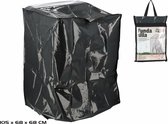 Gerimport afdekhoes/beschermhoes voor tuinstoelen/barbecue - 1x - zwart - 105 x 68 x 68 cm
