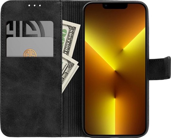 Case2go - Book Case adapté pour Xiaomi Redmi Note 13T Pro - Étui portefeuille - Zwart