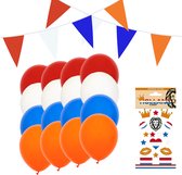 Oranje Versiering Oranje Slingers Vlaggenlijn Oranje Ballonnen EK WK Koningsdag Oranje Feestartikelen 103 Stuks Pakket