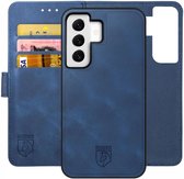 Rosso Element Uitneembaar 2-in-1 Hoesje Geschikt voor Samsung Galaxy S24 | Luxe Portemonnee | Back Cover en Book Case | Pasjeshouder | Blauw