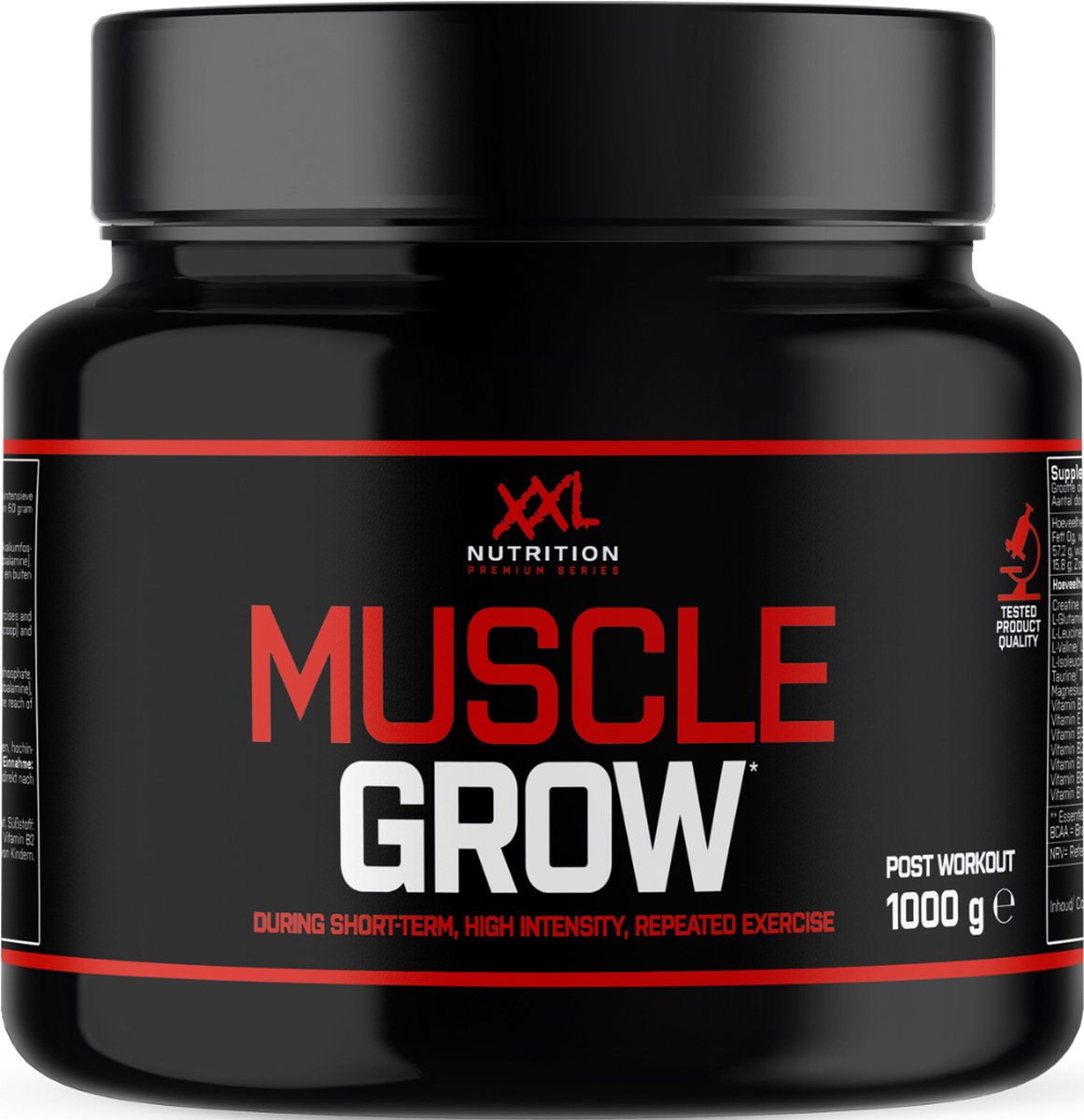 Goedkoopste XXL Nutrition - Muscle Grow - All-In-One Post Workout Supplement - Eiwitten, Creatine, Koolhydraten & Vitamines - Diverse Smaken - Green Apple - 1000 gram (20 doseringen