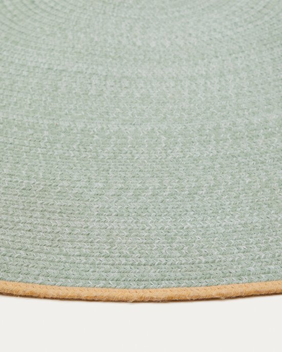 Kave Home - Groen tapijt Soller van 100% PET Ø 160 x 230 cm