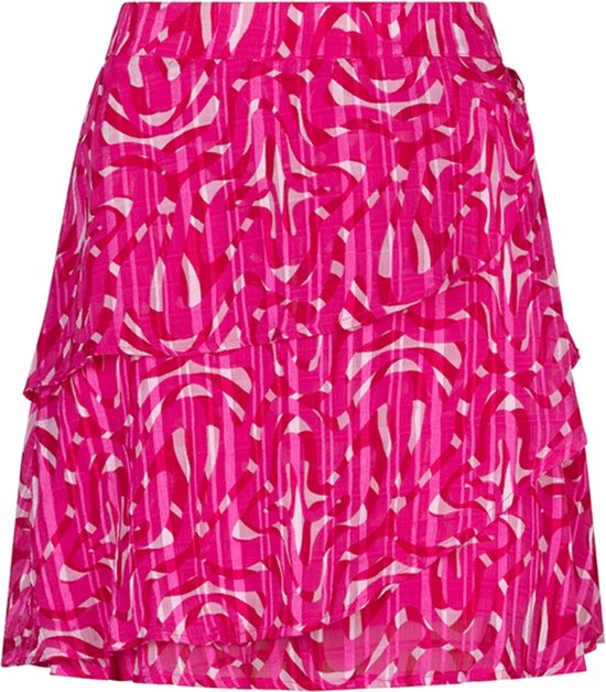 Lofty Manner Rok Skirt Saige Pd31 312 Pink Swirl Print Dames Maat - M