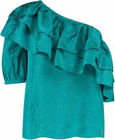 Harper & Yve Top Rosie Ss Hs24j414 412 Aqua Blue Dames Maat - M