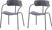 Concept-U - Set van 2 donkergrijze ontwerpstoelen ALEXIA
