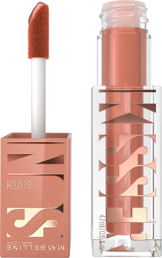 Foto: Maybelline new york sunkissed liquid glow blush 8 shades on blush voor alle huidtypen verrijkt met vitamine e voor een sunkissed glow voelt licht aan op de huid inclusief applicator