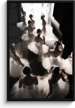 Poster - Frame - Ballet - Vrouw - Ballerina - Dans - Poster in lijst - Wanddecoratie - 60x90 cm