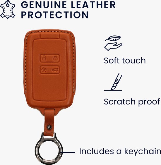 kwmobile autosleutelhoes compatibel met Renault 4-knops Smartkey autosleutel (alleen Keyless Go) - Siliconenhoes in grijs - Sleutelcover