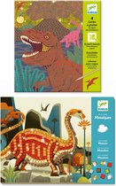 Dinosaurussen 2-delig set Scratch Pictures + Mozaïeken