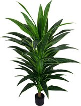 Kunst Dracaena XXL | 145cm - Namaak dracaena - Kunstplanten voor binnen - Kunstplant dracaena