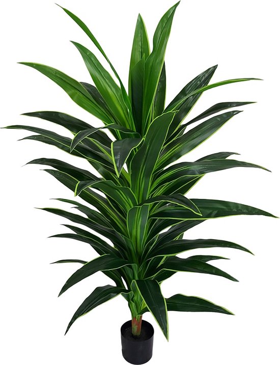 Kunst Dracaena XXL | 145cm - Namaak dracaena - Kunstplanten voor binnen - Kunstplant dracena