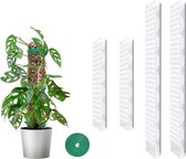 Mosstaaf, Mosstok, Klimhulp, Kamerplanten, 2 stuks 61 cm en 2 stuks 38 cm, Plastic Plantensteun voor Monstera, Klimplanten met 1,5 m Plantenbanden, Klittenband