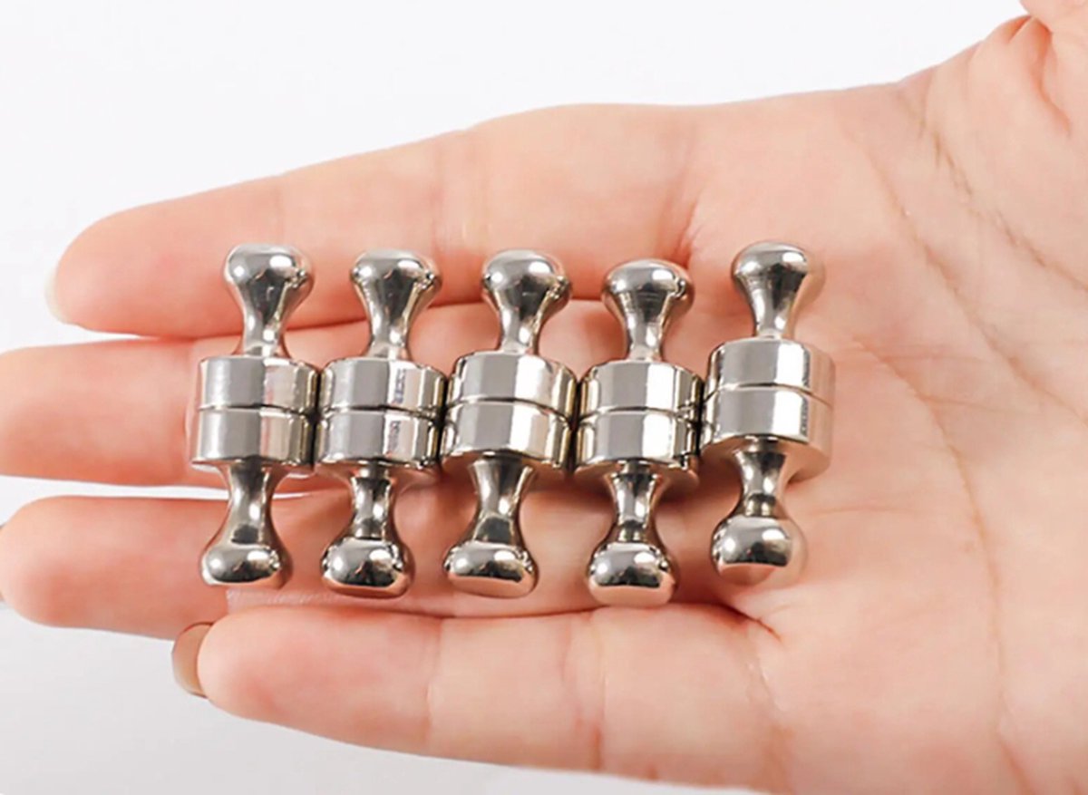 TLVX 10 stuks Krachtige Pion Magneten 12mm x 16mm / Magnetische haakjes erg sterk / Kracht N52 / Magneet Foto / Boodschappenlijst / Kantoor / Deurmagneet haak voor sleutels / Koelkast magneet / Magneetjes ophangen / Handdoekhaak