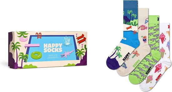 Happy Socks - 4-Pack Pool Party Sock Gift Set