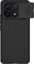 Nillkin CamShield Hoesje voor de Xiaomi Poco X6 Pro - Back Cover met Camera Slider - Extra Camera Bescherming - Zwart