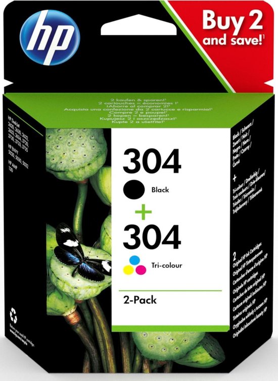 HP 304 - Inktcartridge / Hoge Capaciteit / Zwart en Kleur
