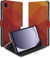 Uniek Geschikt voor Samsung Galaxy Tab A9 Tablethoesje Polygon Red Design | B2C Telecom