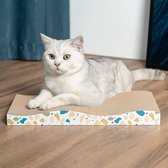 Krabpaal Kat Krabplank Kartonnen Kattenkrabben met Premium Krastexturen Ontwerp Gebogen Vorm Omkeerbaar Gebruik Duurzaam Krabkussen (Grote Golf)