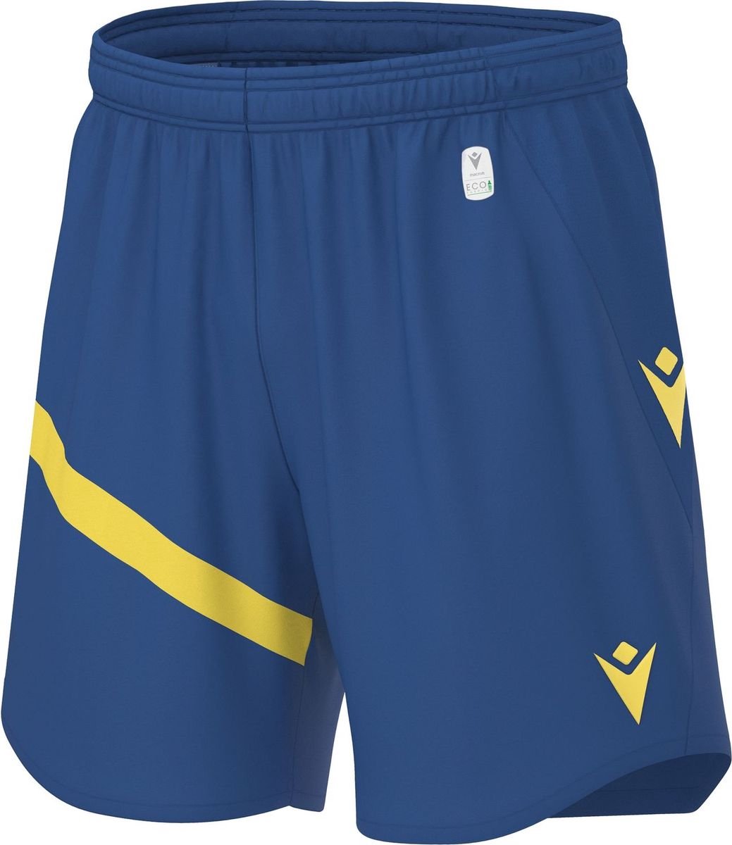 Macron Shen Eco Short Heren - Royal / Geel | Maat: L