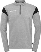 Uhlsport Squad 27 Ziptop Heren - Donkergrijs Gemeleerd / Zwart | Maat: XL