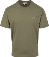Lacoste - T-Shirt Olijfgroen - Heren - Maat XL - Regular-fit