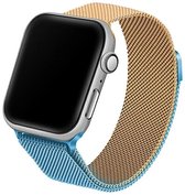 Beline pasek smartwatchbandje voor Apple Watch 38/40/41mm blauw/goud