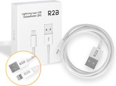 R2B® USB-A naar Lightning Kabel - 2 Meter - Extra stevige USB-A kabels - Oplader geschikt voor Apple, iPhone, Airpods, iPads