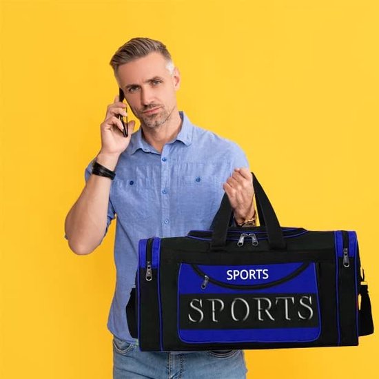 Meteor Sac De Sport Fitness NEPR 20 L - Bleu/Noir - Pour Femme Homme Enfant Fille - Bag Sac Voyage Bagage Duffel Moderne Fitness Bleu / Noir - Bagagerie - Maroquinerie