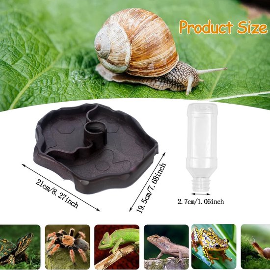 Automatische Water Feeder Drinkbak Reptiel Amfibieën Schildpad Bekken Hagedis Drink Waterer 1368903