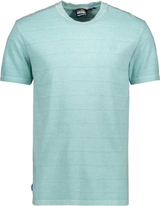 Superdry T-shirt Vintage Texture Tee M1011570a Fresh Mint Green Mannen Maat - S